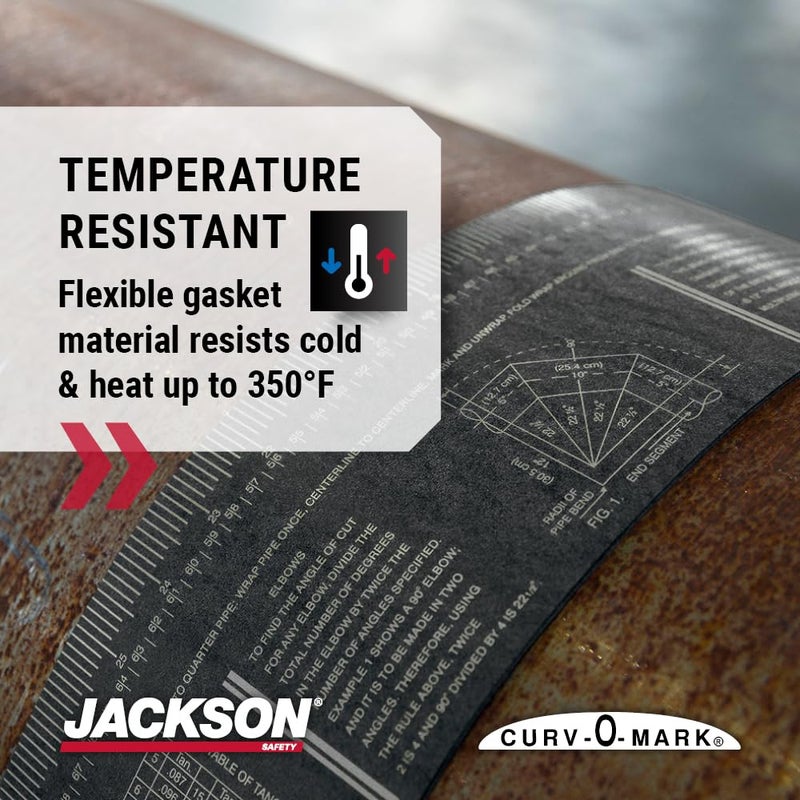 Jackson Safety Pipe Measuring Tool - Wrap-A-Round Tape Pipe Fitting Tool (Multiple Sizes and Heat Ratings) - Image 5